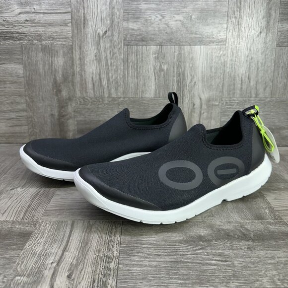 OOFOS OOMG Sport Men's size 10.5 Black White Slip On Lightweight Shoes 5085 - Picture 4 of 8